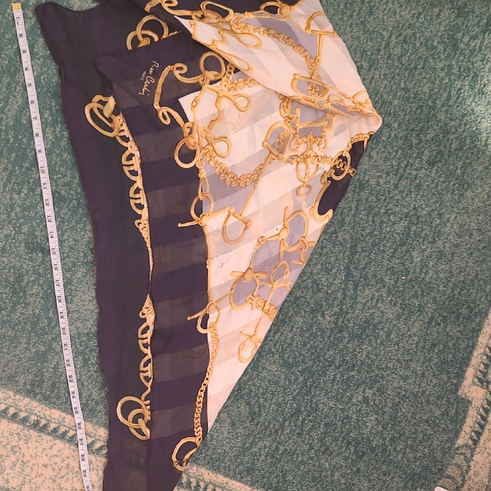 Pierre Cardin Black and Gold Scarf